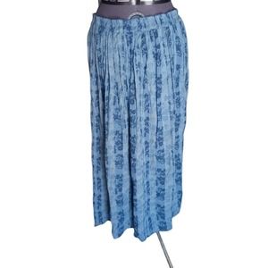 Cabela's blue floral print maxi skirt, Med